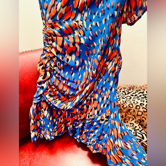 BCBGMAXAZRIA One Shoulder Cutout Party Dress, Multicolor, Size 2, NWOT - Picture 3 of 6